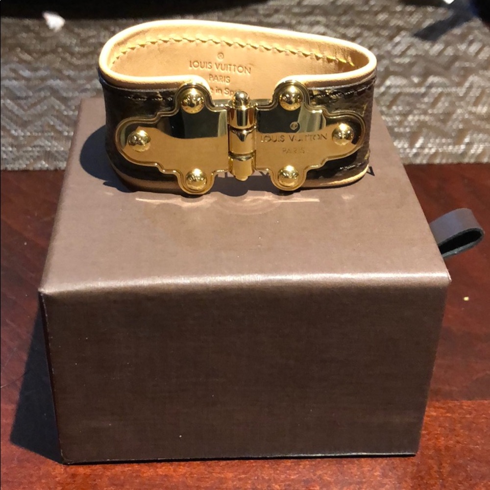 Louis Vuitton leather strap bracelet